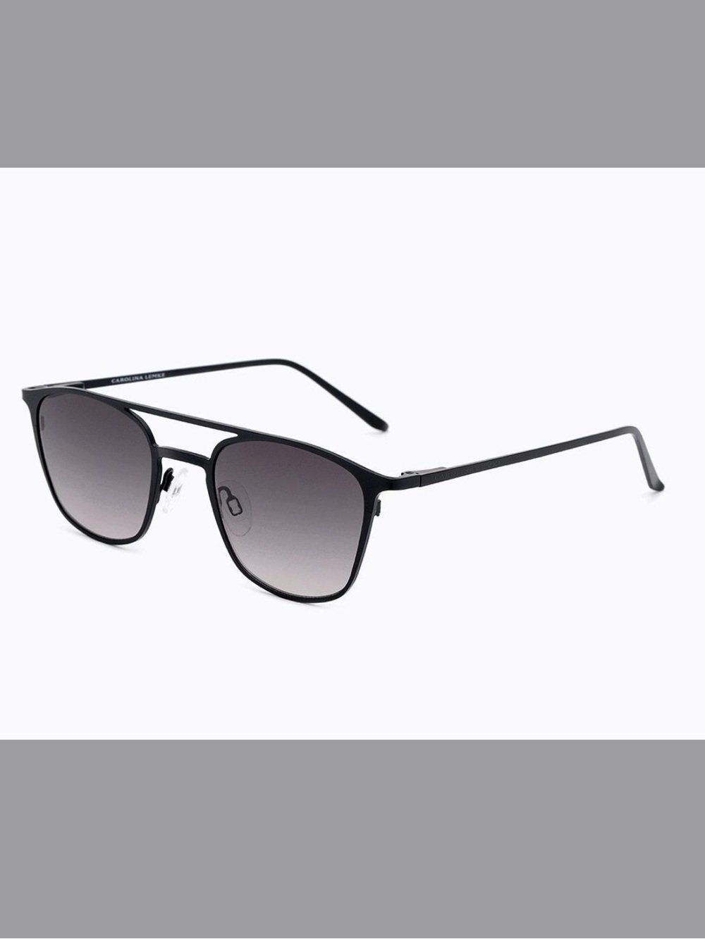 CAROLINA LEMKE Men's Black Metal Sunglasses